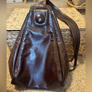 HOBO International Brown Leather Sling Bag - Classic Carry